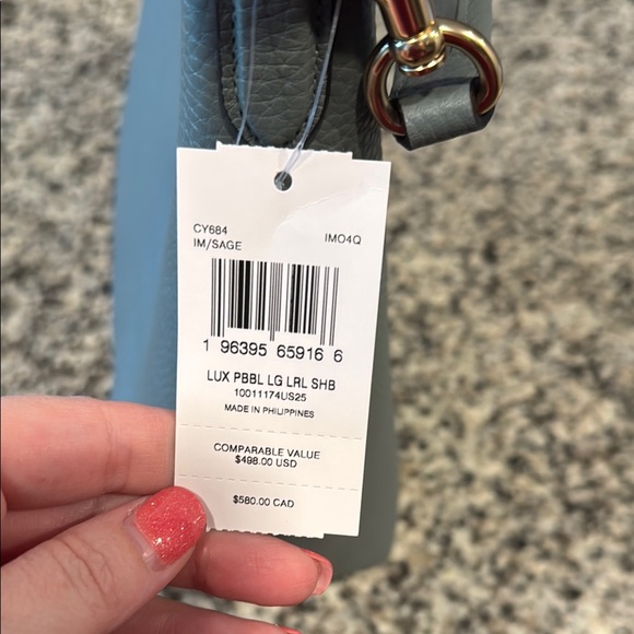 NWT Coach Sage Green Leather Women's Bag - Picture 3 of 5